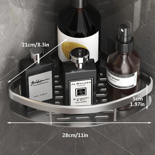CleanShelf™ No-Drill Bathroom Corner Rack – Wall Mounted Shower Organizer Shelf for Shampoo, Soap & Bathroom Storage